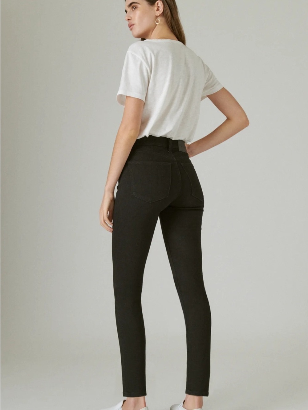 NWT Lucky Brand High Rise Bridgette Skinny // Black // Women’s 6/28 Long - Picture 2 of 14